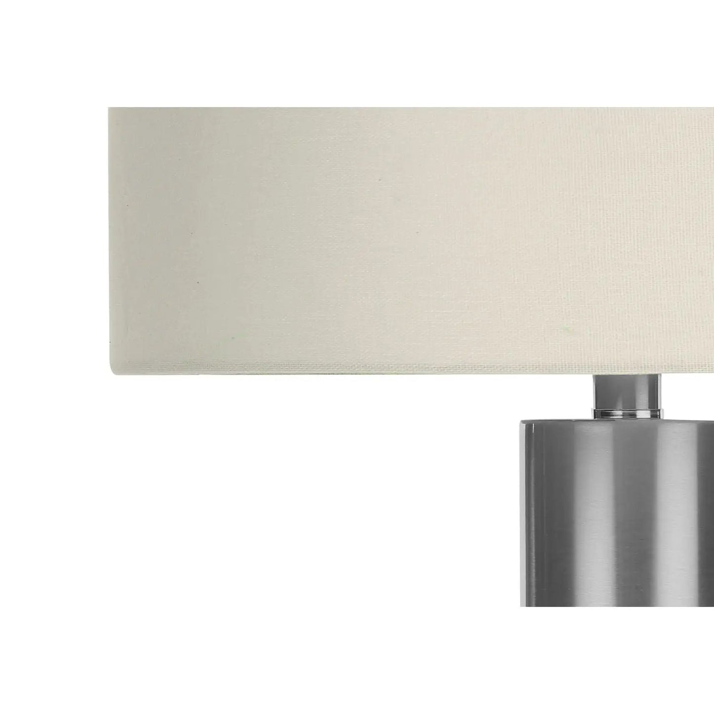 Contemporary table lamp with brushed metal base and cream shade by Unique Piece Furniture on Tampa Home & Garden Store