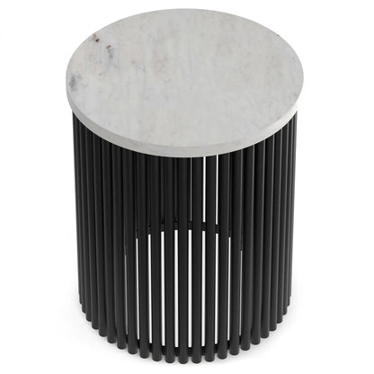 Demy Handcrafted Metal Accent Table Industrial