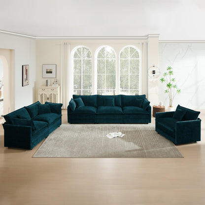 Modern and Comfy Chenille Three Piece Sofa