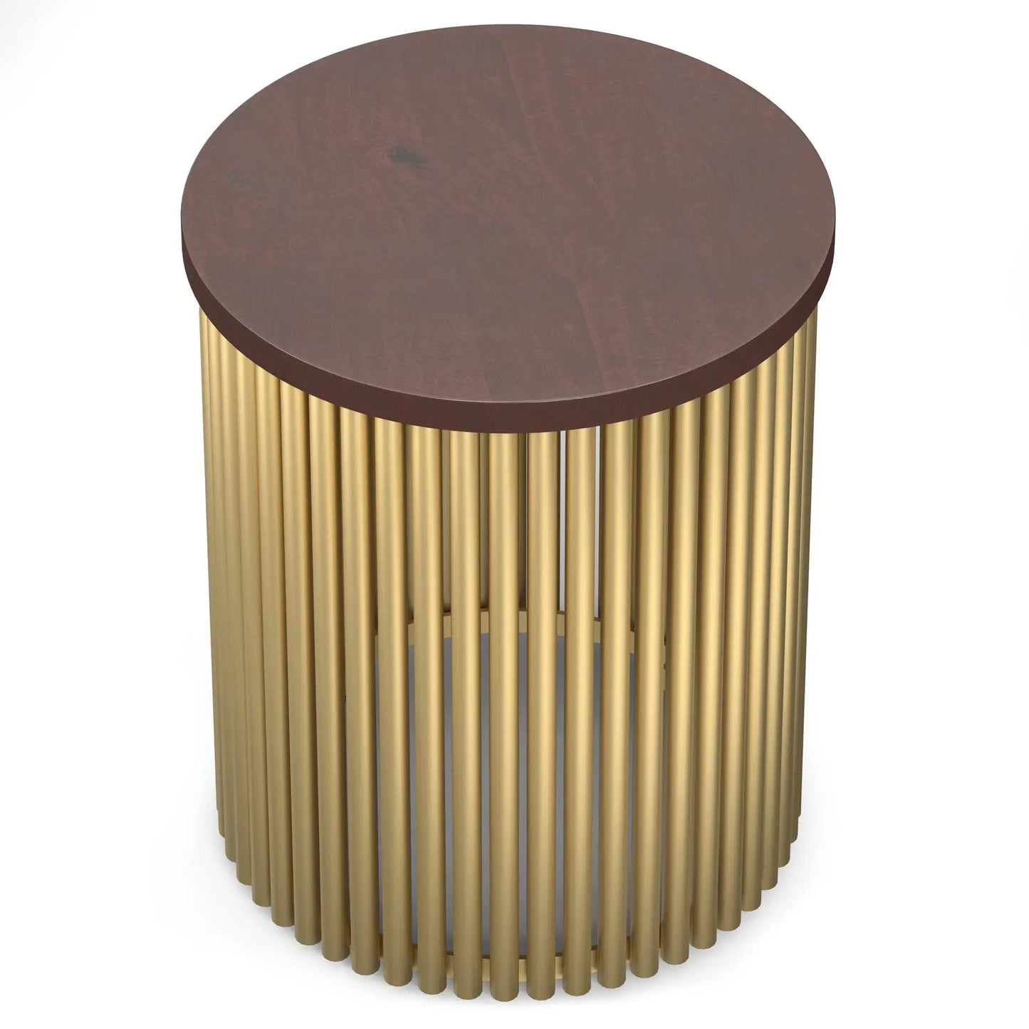 Demy Handcrafted Metal Accent Table Industrial