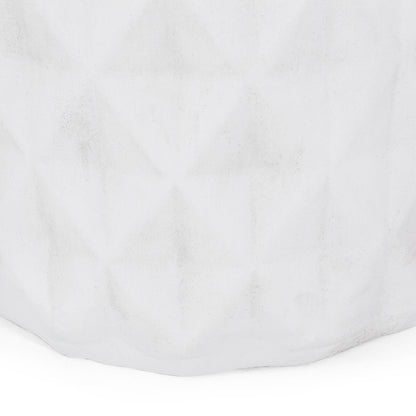 Outdoor Lightweight Concrete Side Table Antique White by HouseOfZazla on Tampa Home & Garden Store