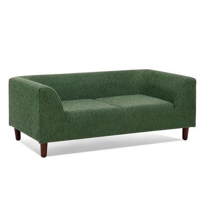 Pet sofa with backrest and armrests in olive green fabric by HouseOfZazla with wooden legs on Tampa Home & Garden Store