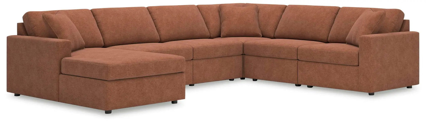 Modmax spice sectional by Unique Piece Furniture, stationary L-shaped sofa with left chaise on Tampa Home & Garden Store