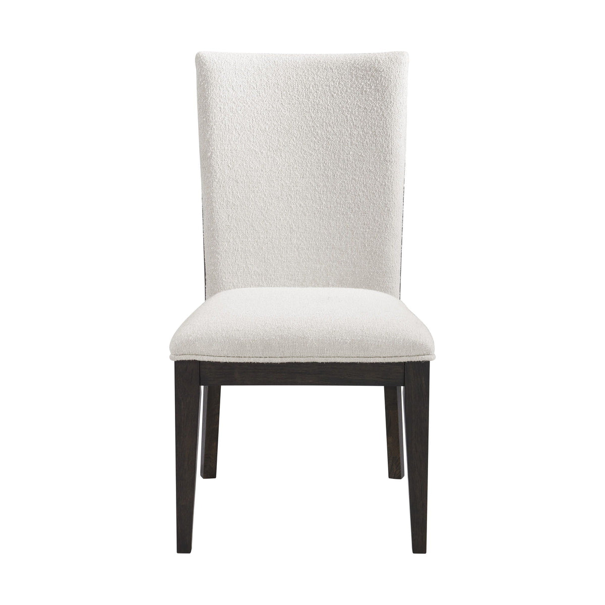 Soft Upholstered Dining Chair (Set of 2) beige fabric with dark wood legs HouseOfZazla on Tampa Home & Garden Store