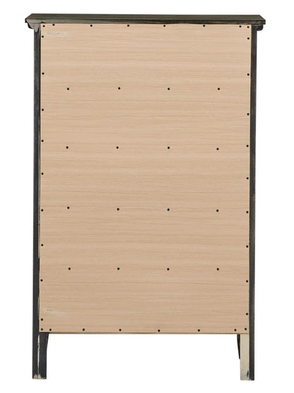 Hammond Chest by Unique Piece Furniture, accent chest with light wood panels and dark frame on Tampa Home & Garden Store