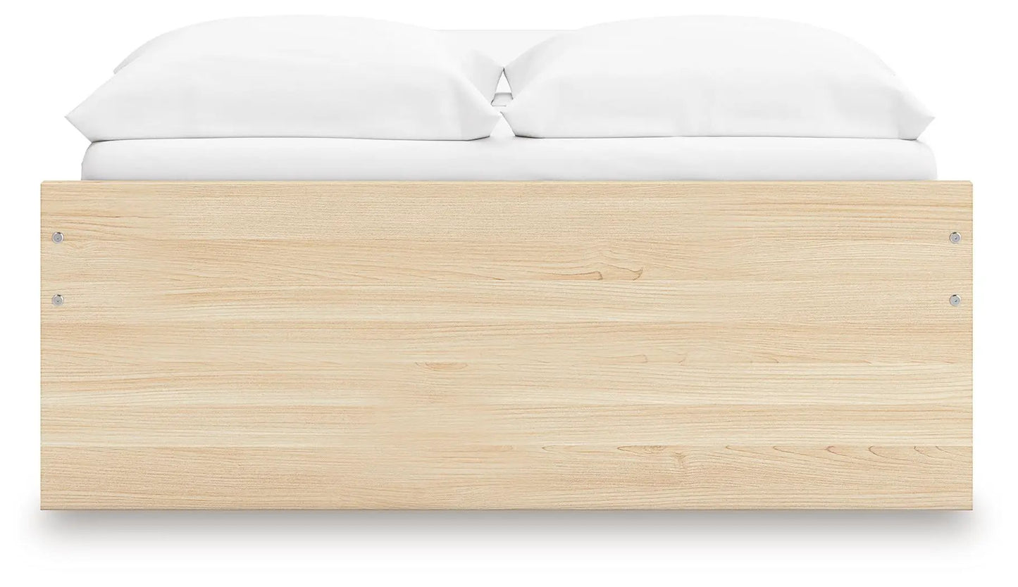 Onita platform bed in light oak with white mattress; storage bed by Unique Piece Furniture on Tampa Home & Garden Store