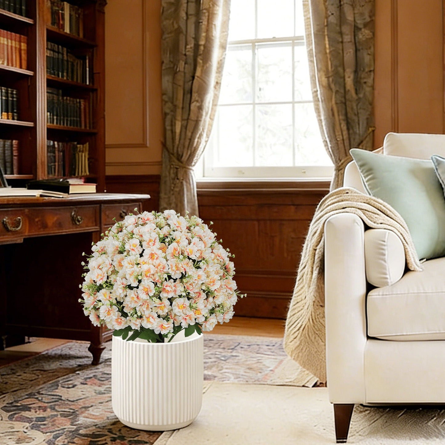 Artificial Snow Lotus Indoor and Outdoor Plant