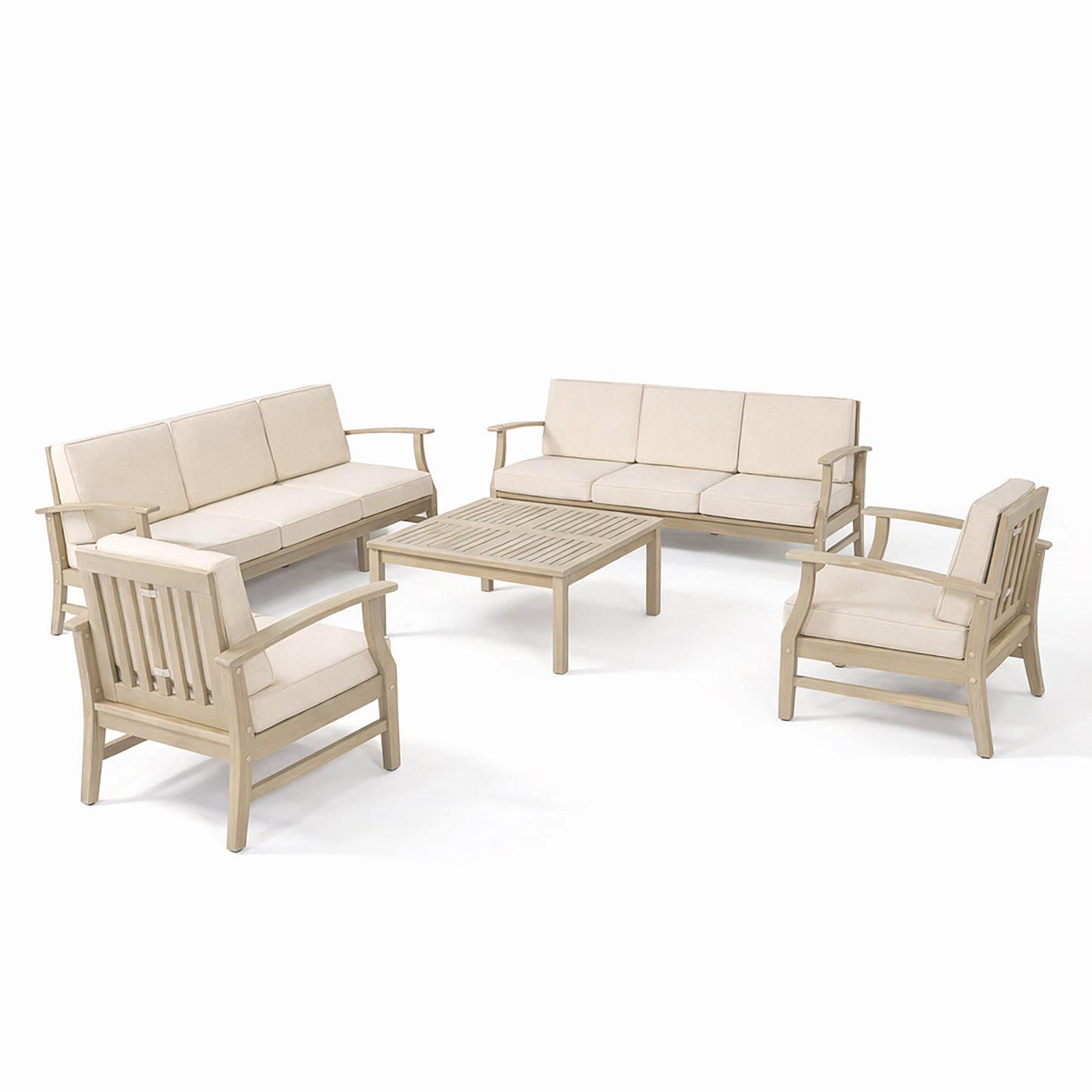 Perla Outdoor 8 Seater Sofa and Table Set