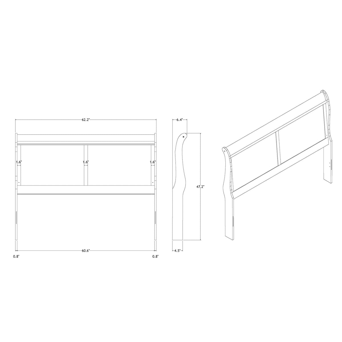 Charlston 5-Piece Bedroom Set with LED Headboard blueprint sketch by HouseOfZazla on Tampa Home & Garden Store