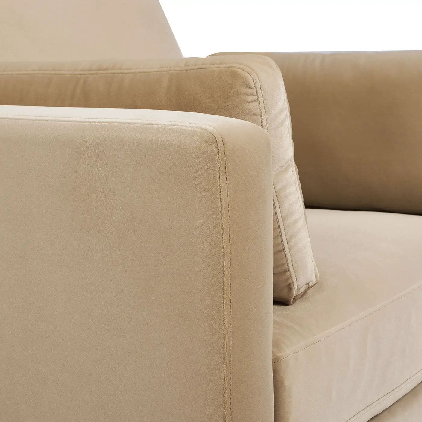 Knox Modern Farmhouse Arm Chair beige fabric with cushioned arms on Tampa Home & Garden Store