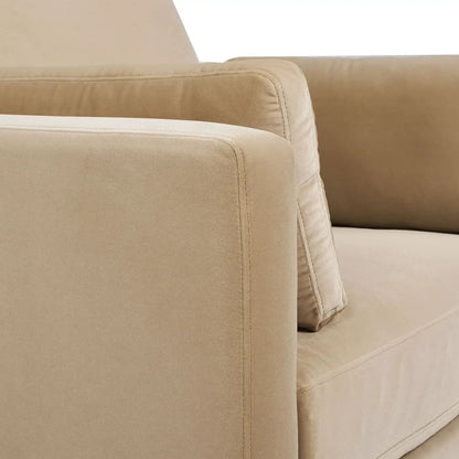 Knox Modern Farmhouse Arm Chair beige fabric with cushioned arms on Tampa Home & Garden Store
