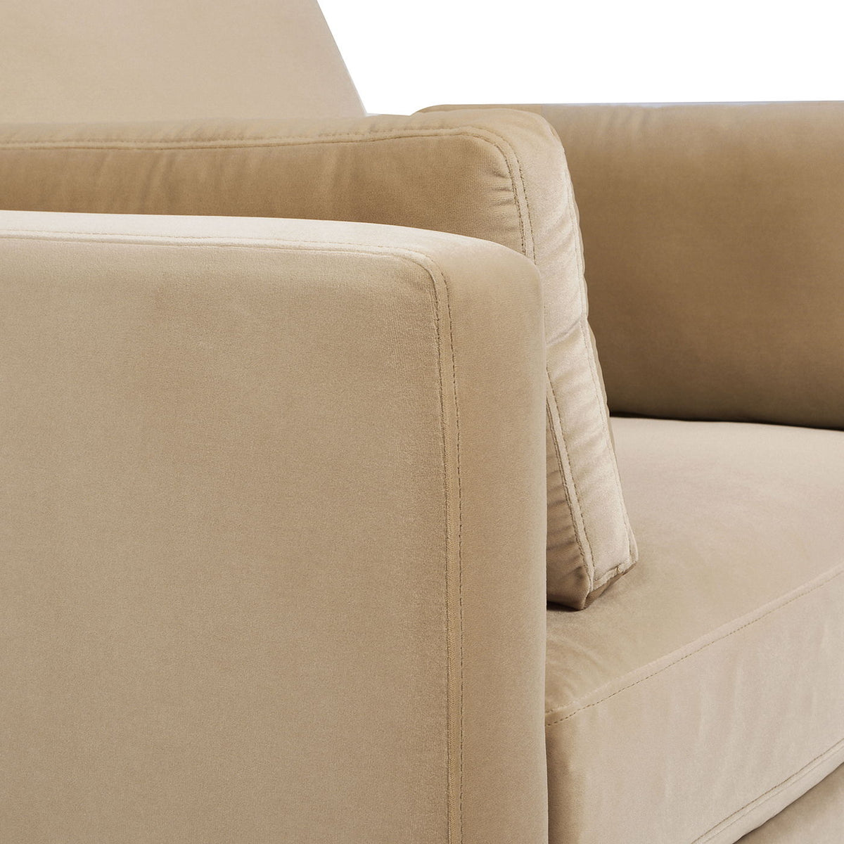 Modern Farmhouse Arm Chair beige upholstery with reversible cushions by HouseOfZazla on Tampa Home & Garden Store