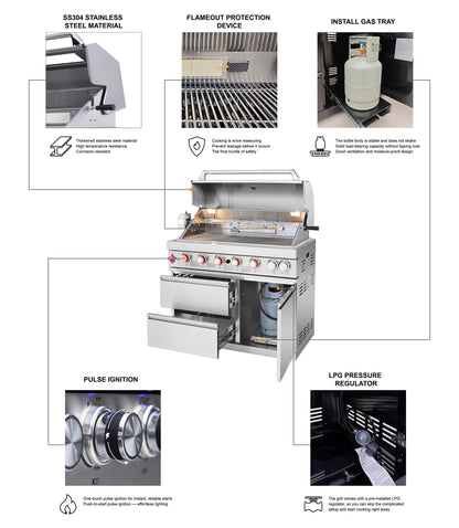 Outdoor Kitchen Island With Stainless Grill