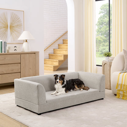 Comfortable Oversized Pet Sofa for Medium/Large Dogs in light gray fabric, HouseOfZazla on Tampa Home & Garden Store