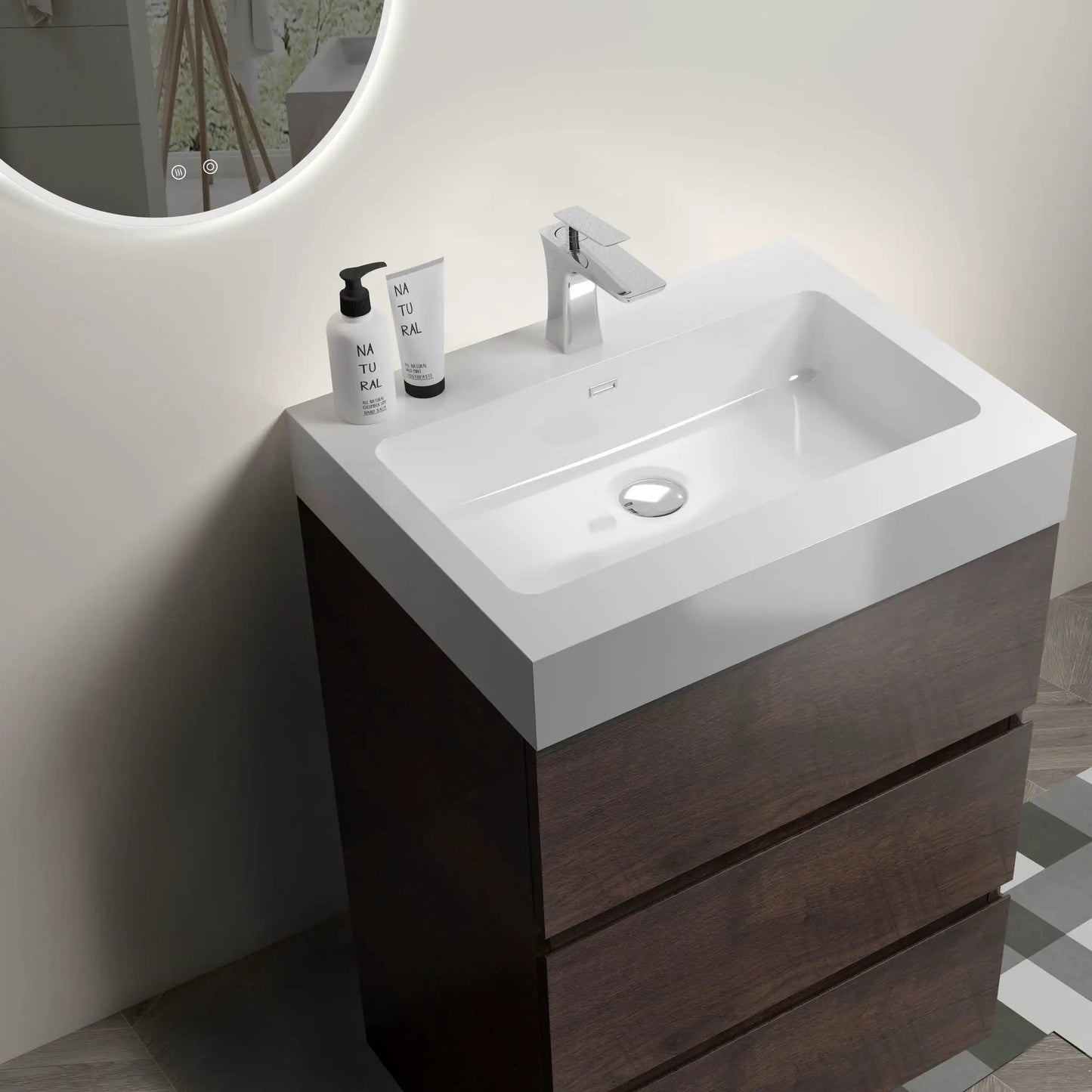 Alice Bathroom Vanity with Large Storage and Sink