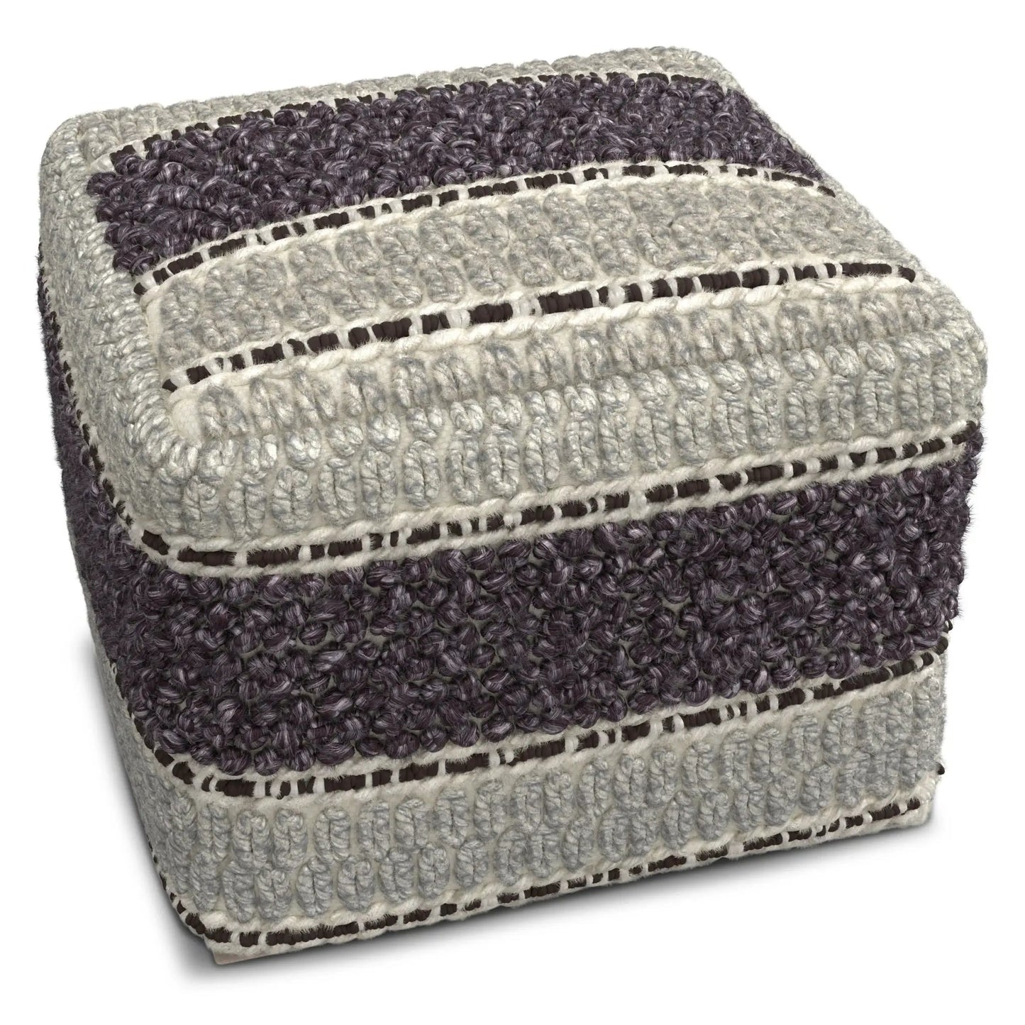 Grady Handcrafted Square Pouf for Living Room