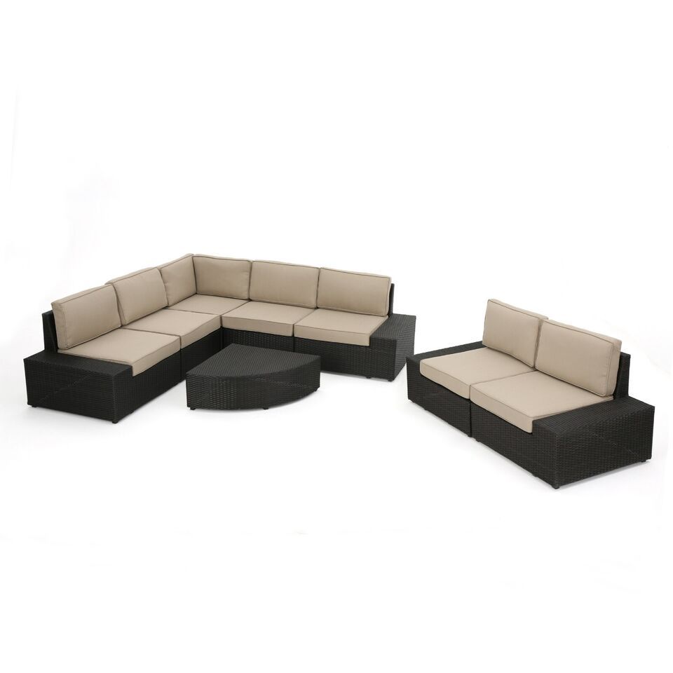 Santa Cruz and 8 Piece Outdoor Patio Sectional