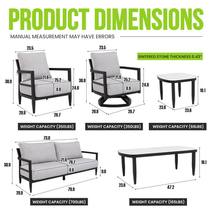 Outdoor Conversation Set with Sunbrella Cushions