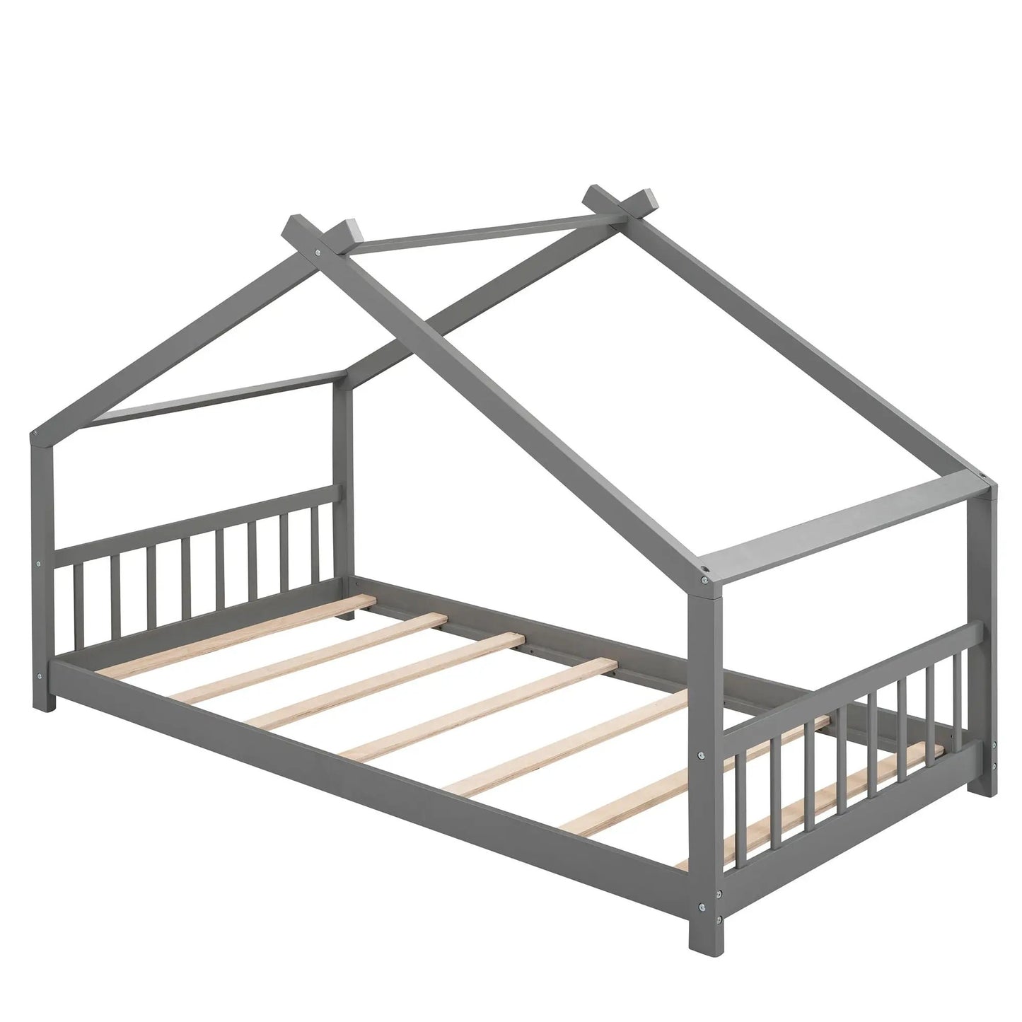 Playhouse Design Bed with Cozy Roof for Kids