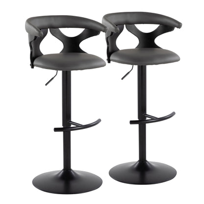 Contemporary adjustable barstool set, 2 black swivel stools from HouseOfZazla T-footrests on Tampa Home & Garden Store