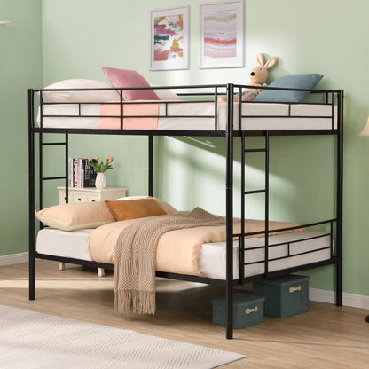 Modern black metal bunk bed full over full with ladder on Tampa Home & Garden Store