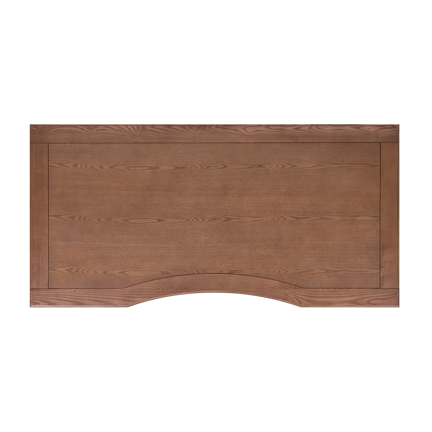 Dauphin Gold Accent 5-Drawer Wood Executive Desk brown ash veneer knee cutout on Tampa Home & Garden Store