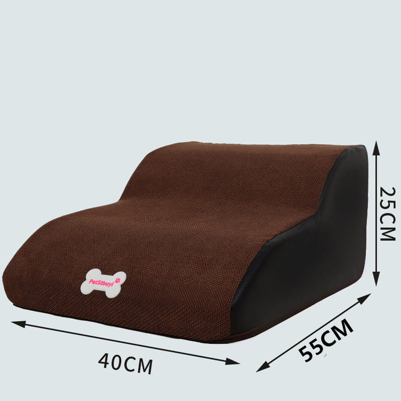 Small dog bed slope model in brown fabric with black sides, 40x55x25, Sell My Stuff on Tampa Home & Garden Store