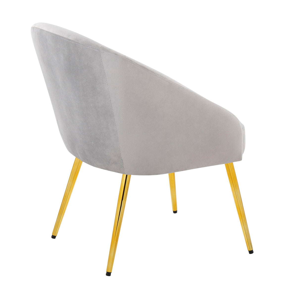 Contemporary glam padded side chair in light gray with gold legs by HouseOfZazla for Kids on Tampa Home & Garden Store