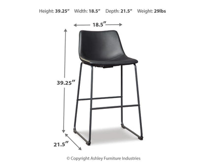 Centiar Upholstered Barstool Set of Two Dining
