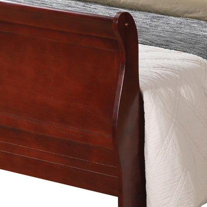 Panel Sleigh Bed dark mahogany wood by HouseOfZazla, Sleigh Beds & Bed Frames on Tampa Home & Garden Store