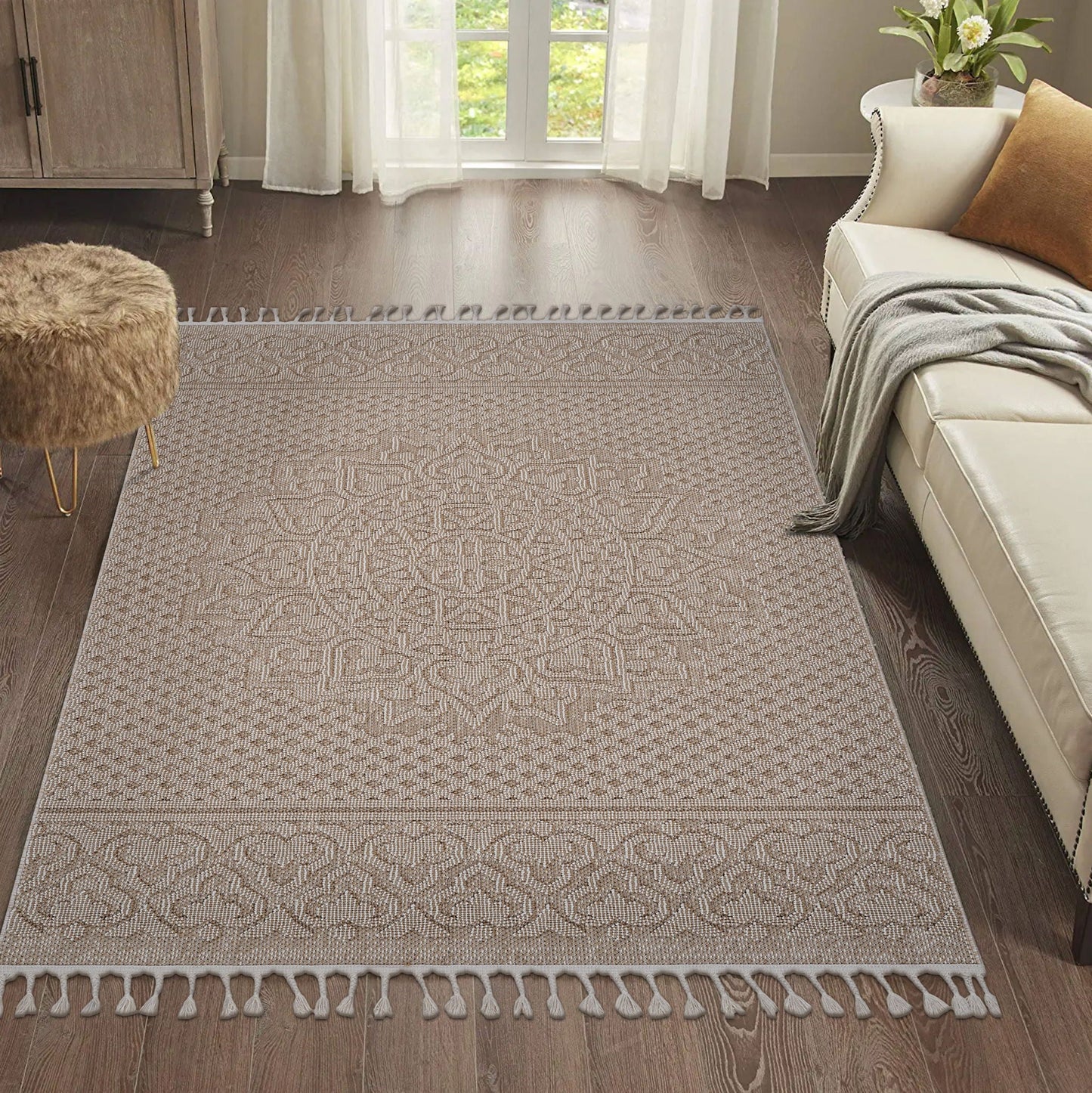 Guros Medallion Indoor and Outdoor Area Rug