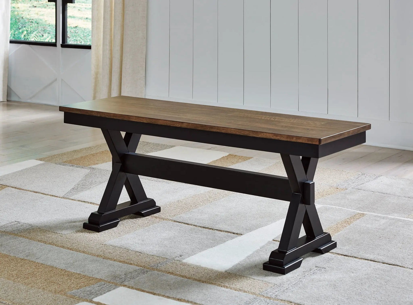 Wildenauer Dining Room Bench in Two Tone Finish