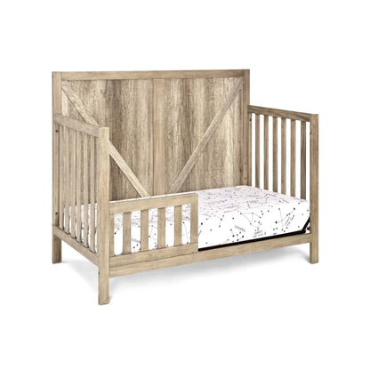Barnside 4-in-1 Convertible Crib weathered oak with slatted sides by Unique Piece Furniture on Tampa Home & Garden Store