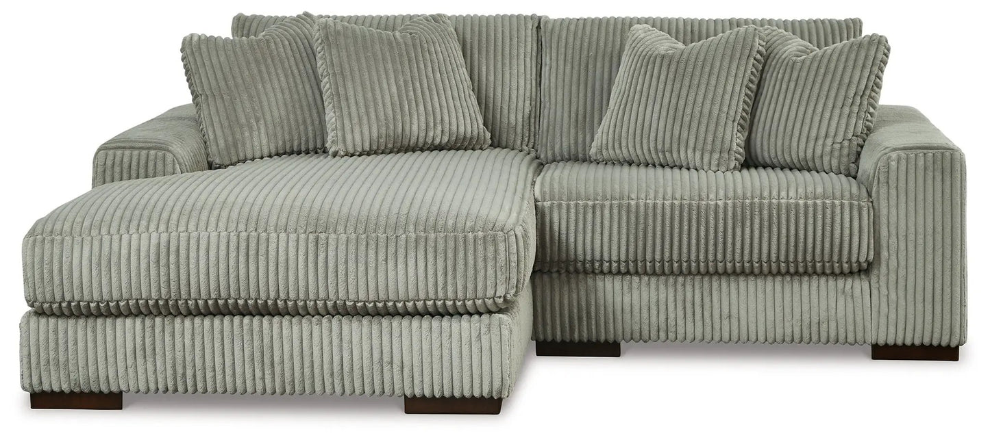 Lindyn Sectional Sofa with Cord Upholstery