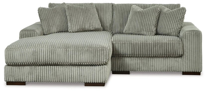 Lindyn Sectional Sofa with Cord Upholstery