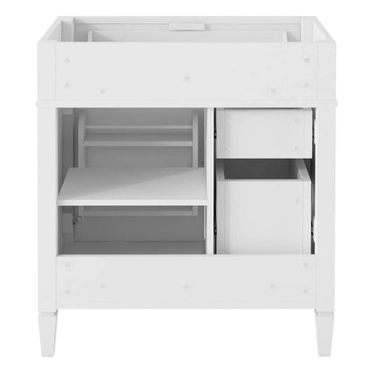 White bathroom vanity base with 2 drawers and tip-out drawer by Unique Piece Furniture on Tampa Home & Garden Store