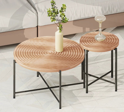 Coffee and End Table Set Waterproof Cover Brown