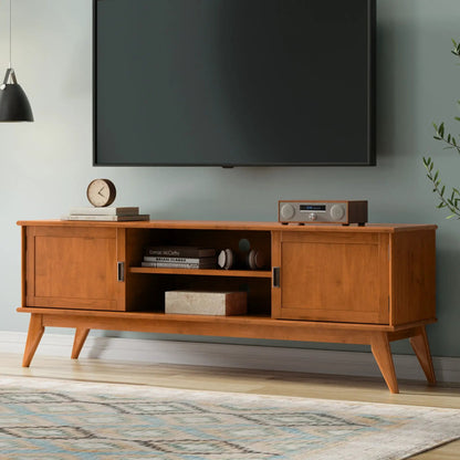 Draper Handcrafted Mid Century Low TV Media Stand