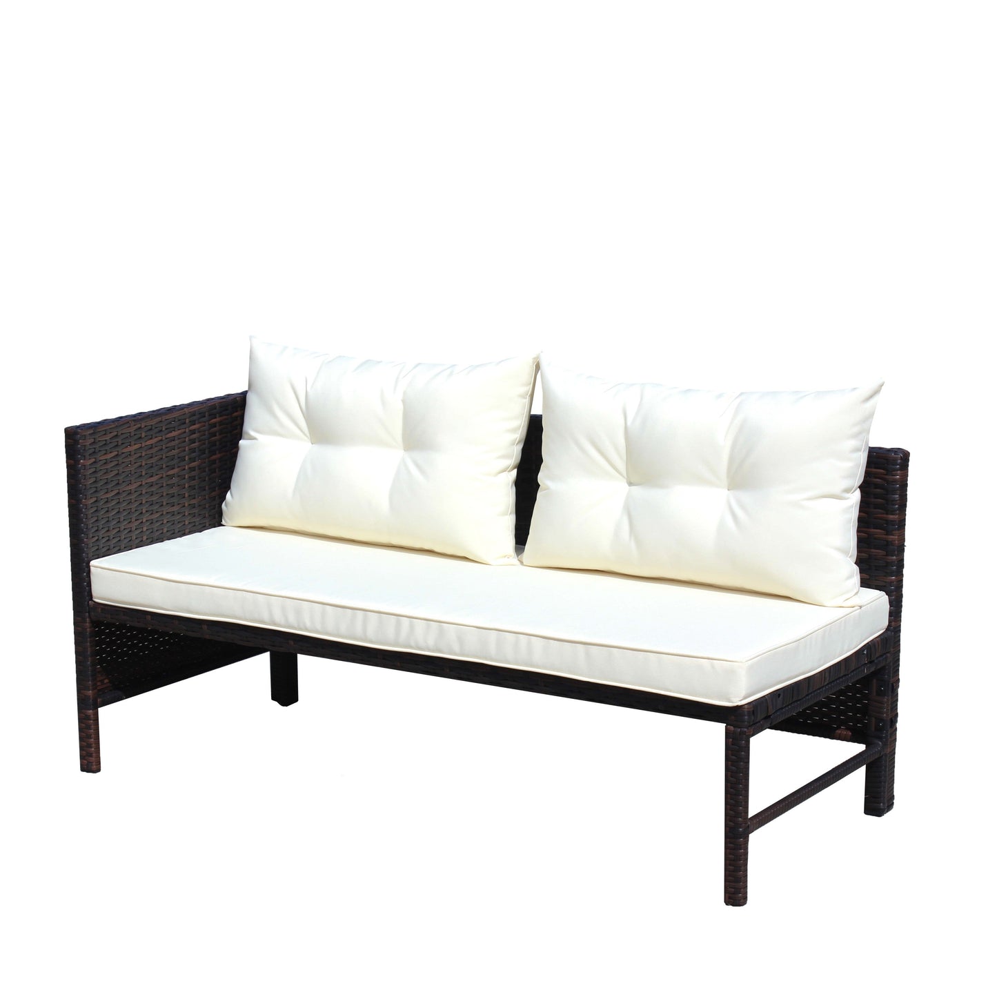 3 Piece Outdoor Wicker and Rattan Patio Set