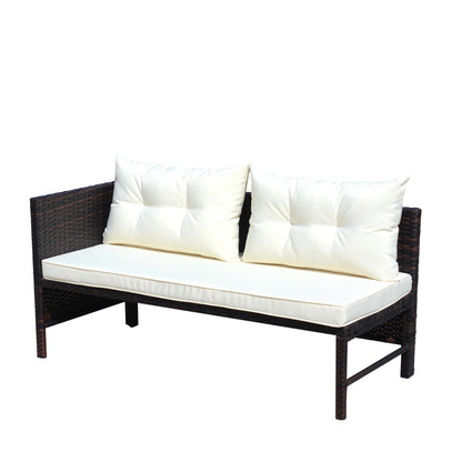 3 Piece Outdoor Wicker and Rattan Patio Set