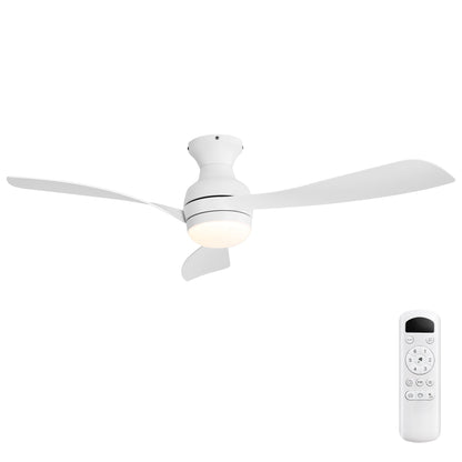 52-inch HouseOfZazla ceiling fan with dimmable LED light, quiet reversible DC motor, remote on Tampa Home & Garden Store