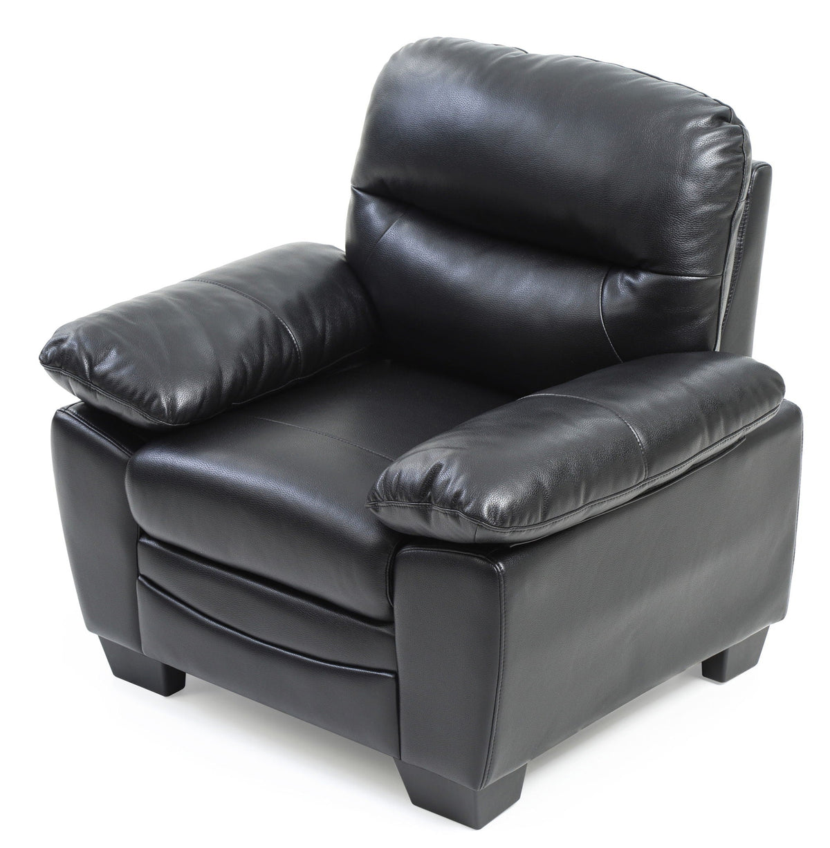 Marta Arm Chair in black leather with sturdy construction by HouseOfZazla on Tampa Home & Garden Store