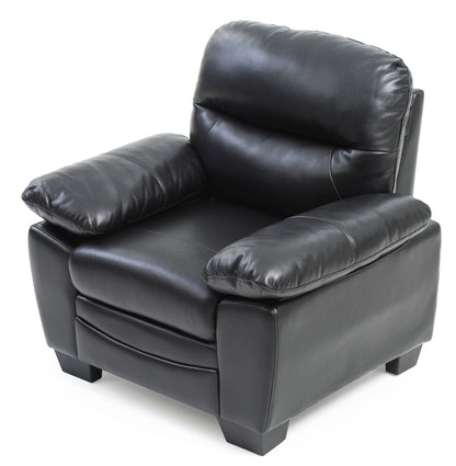 Marta Arm Chair in black leather with sturdy construction by HouseOfZazla on Tampa Home & Garden Store