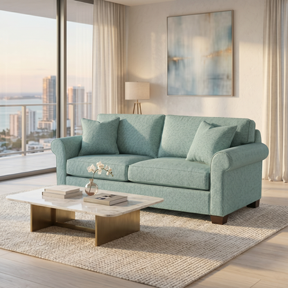 Irlanda Sofa and Hardwood Frame with Custom Fabric