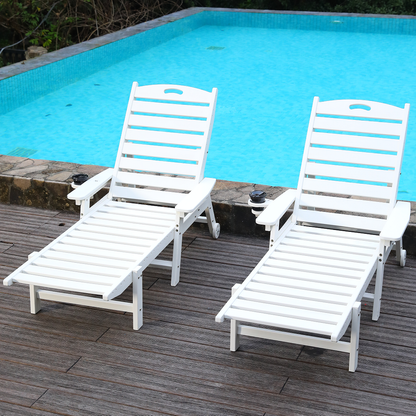 Durable HDPE Chaise Lounge Chair for Outdoor Use