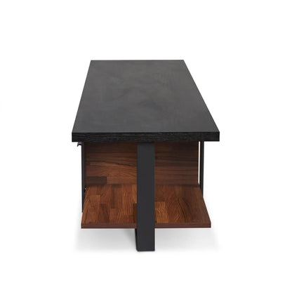 Elling TV stand Walnut/Black by Unique Piece Furniture with legs on Tampa Home & Garden Store