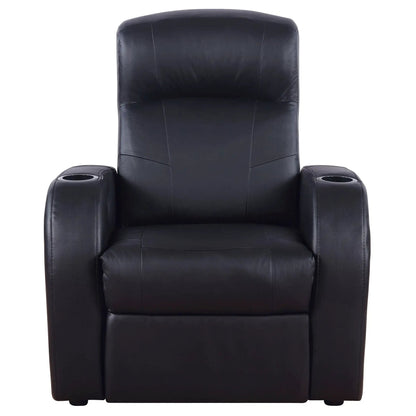 Upholstered recliner with cup holder in black by Unique Piece Furniture on Tampa Home & Garden Store