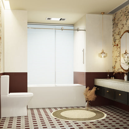 Frameless single sliding soft close shower doors with glass panels chrome hardware HouseOfZazla on Tampa Home & Garden Store
