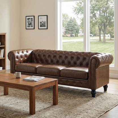 Elegant Tufted Sofa and Luxurious Comfort