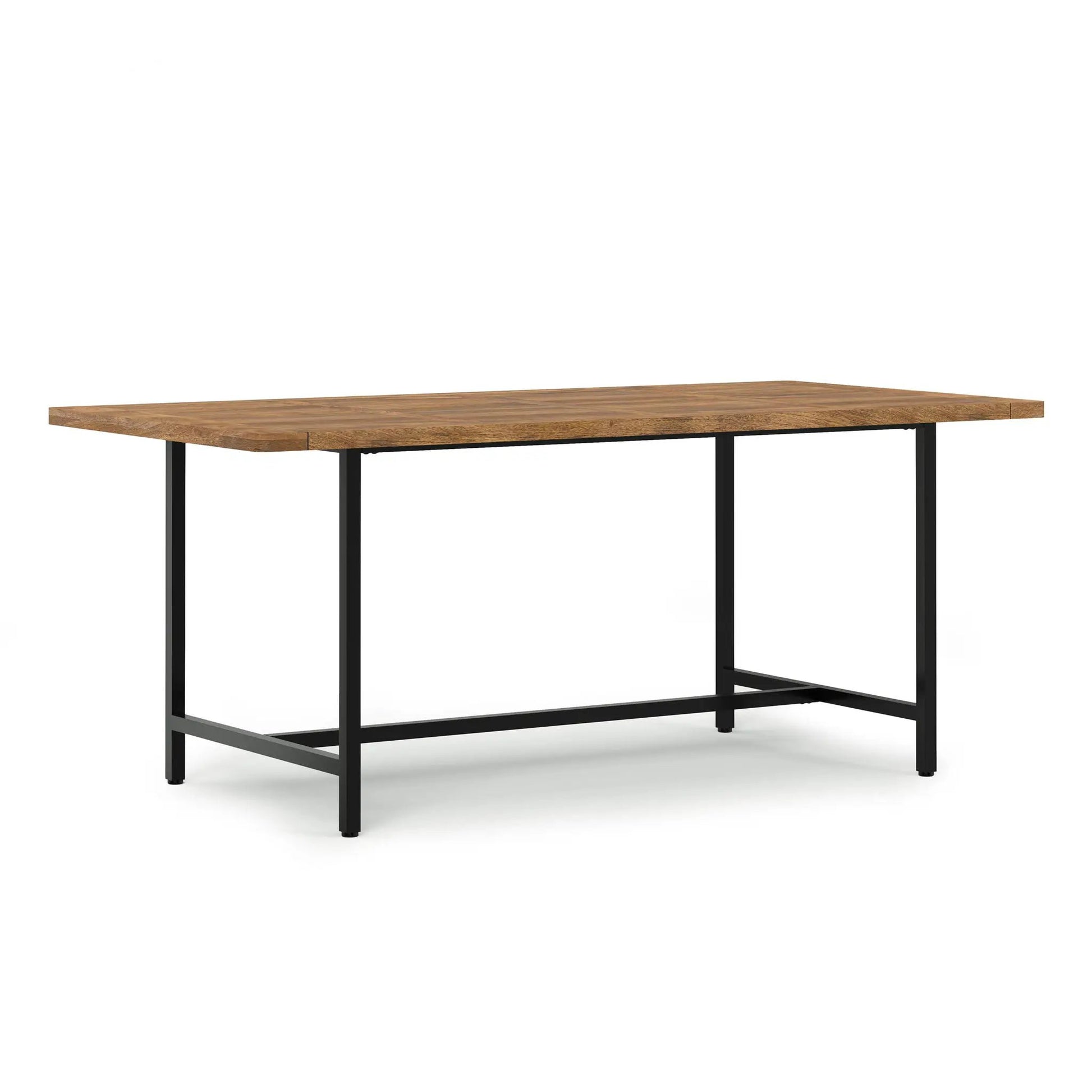 Campbell Handcrafted Dining Table wood top with black metal legs by Unique Piece Furniture on Tampa Home & Garden Store